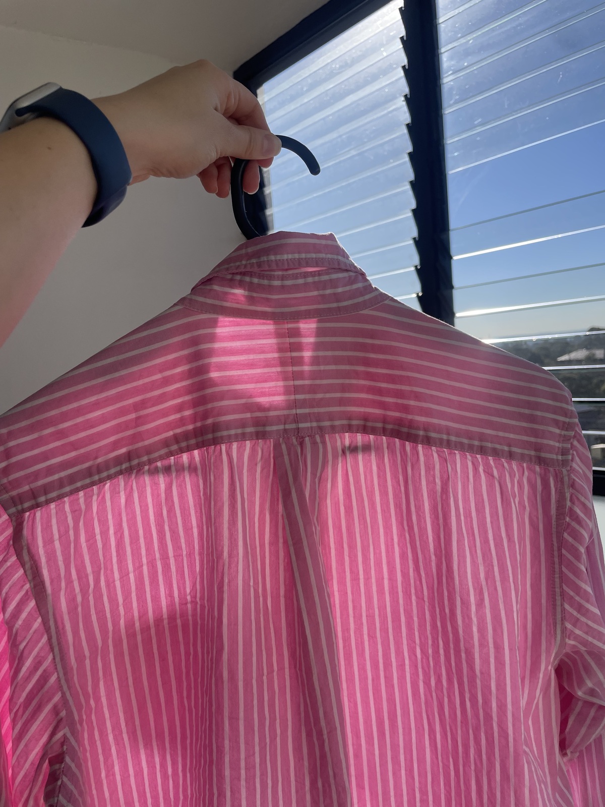 Your Dads Oversized Shirt - Pink Pinstripe Button Up