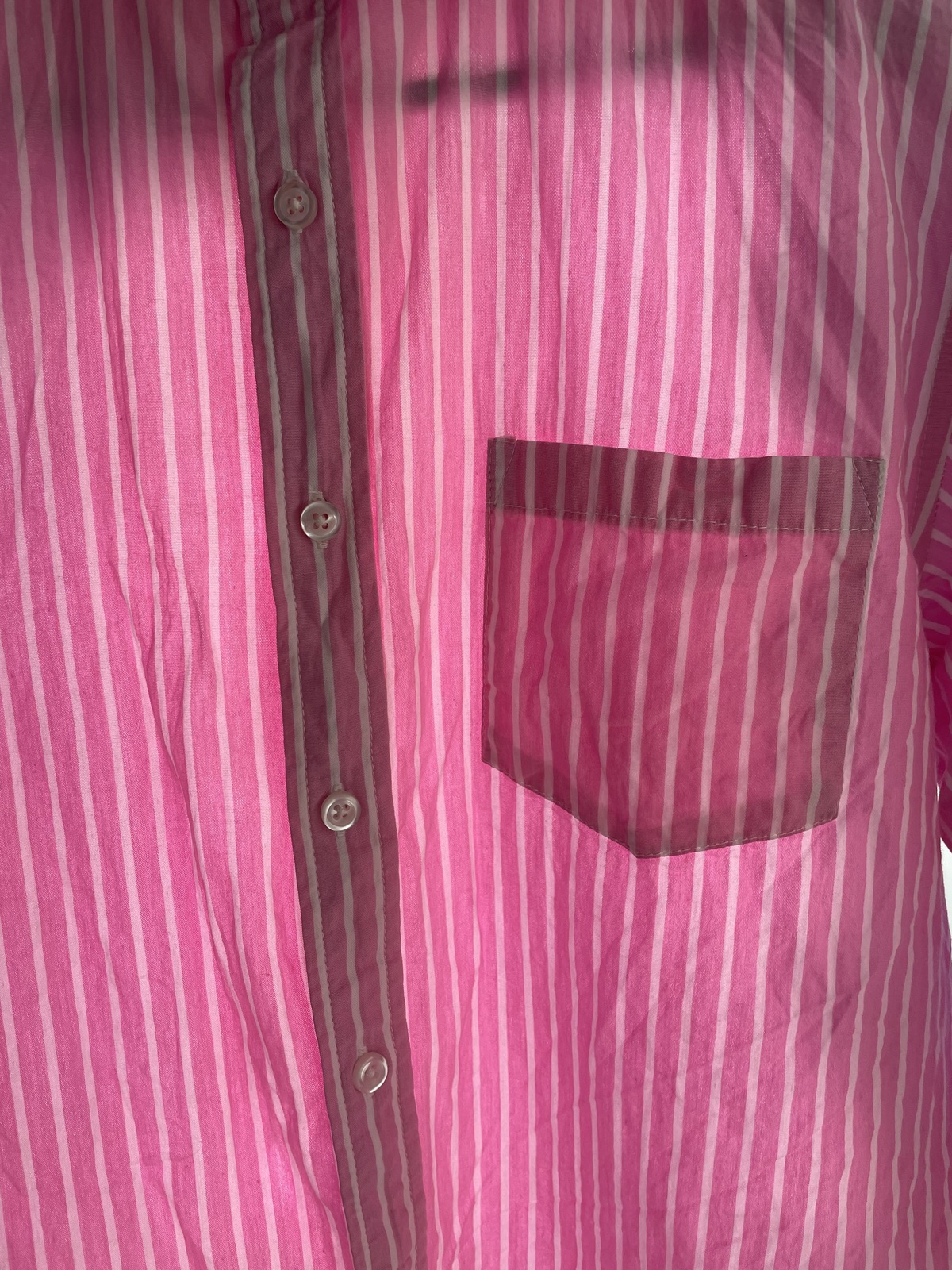 Your Dads Oversized Shirt - Pink Pinstripe Button Up