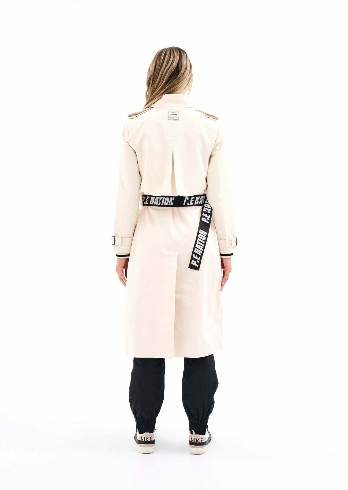 DISTRICT TRENCH COAT IN PEARLED IVORY