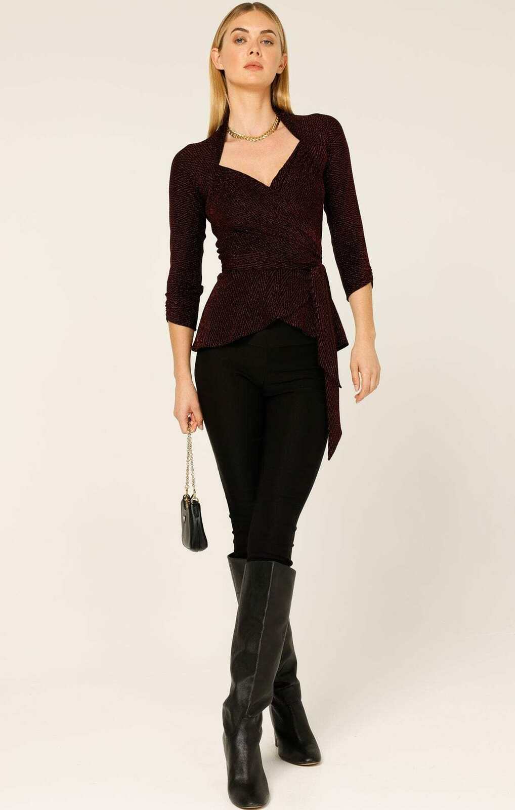 RIVERFIRE WRAP TOP IN RUBY