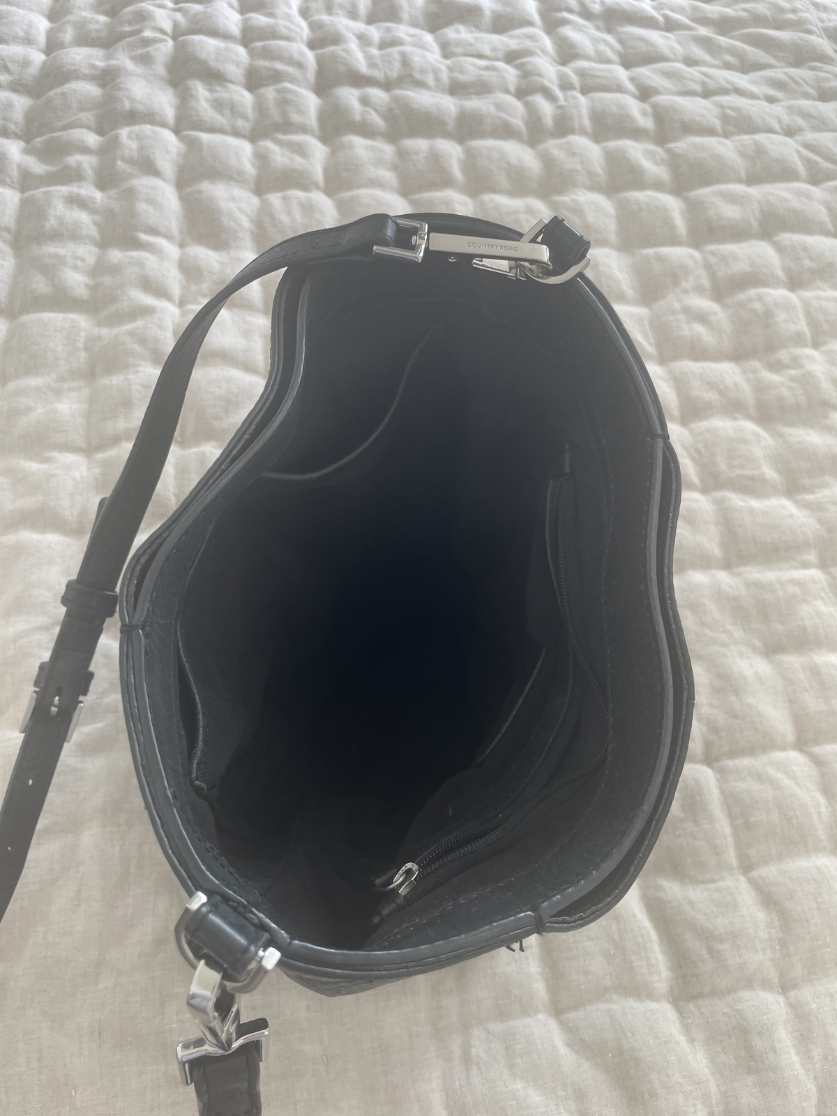  BUCKET BAG - BLACK LEATHER 