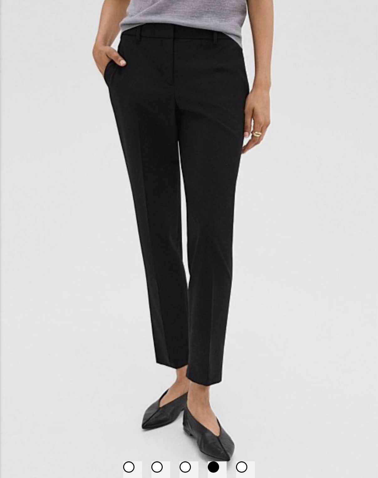 Treeca Classic Tailored cropped khaki  pant in 100%virgin wool 