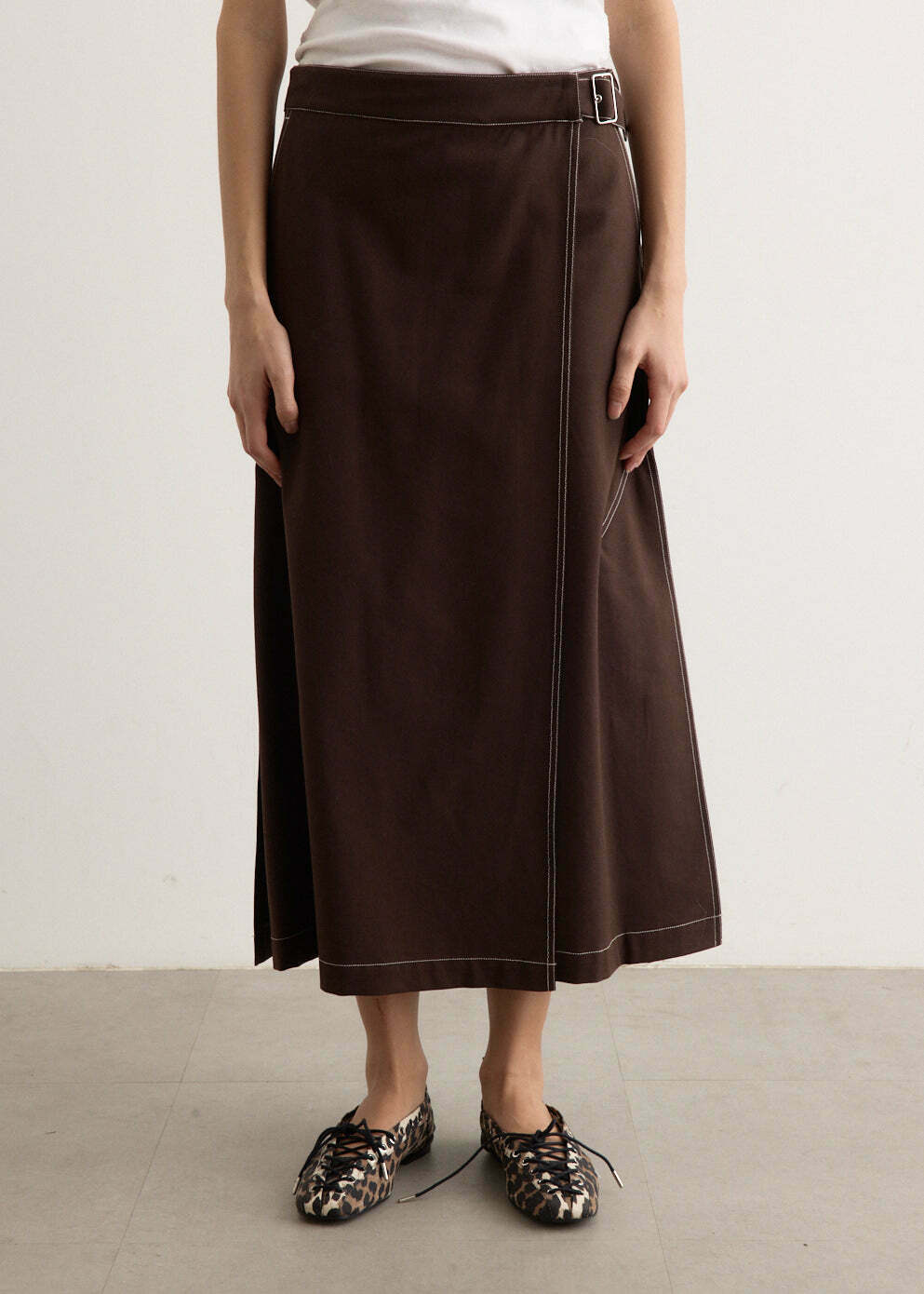 Umbra Wrap Midi Skirt