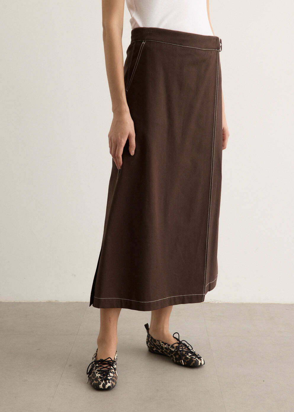 Umbra Wrap Midi Skirt