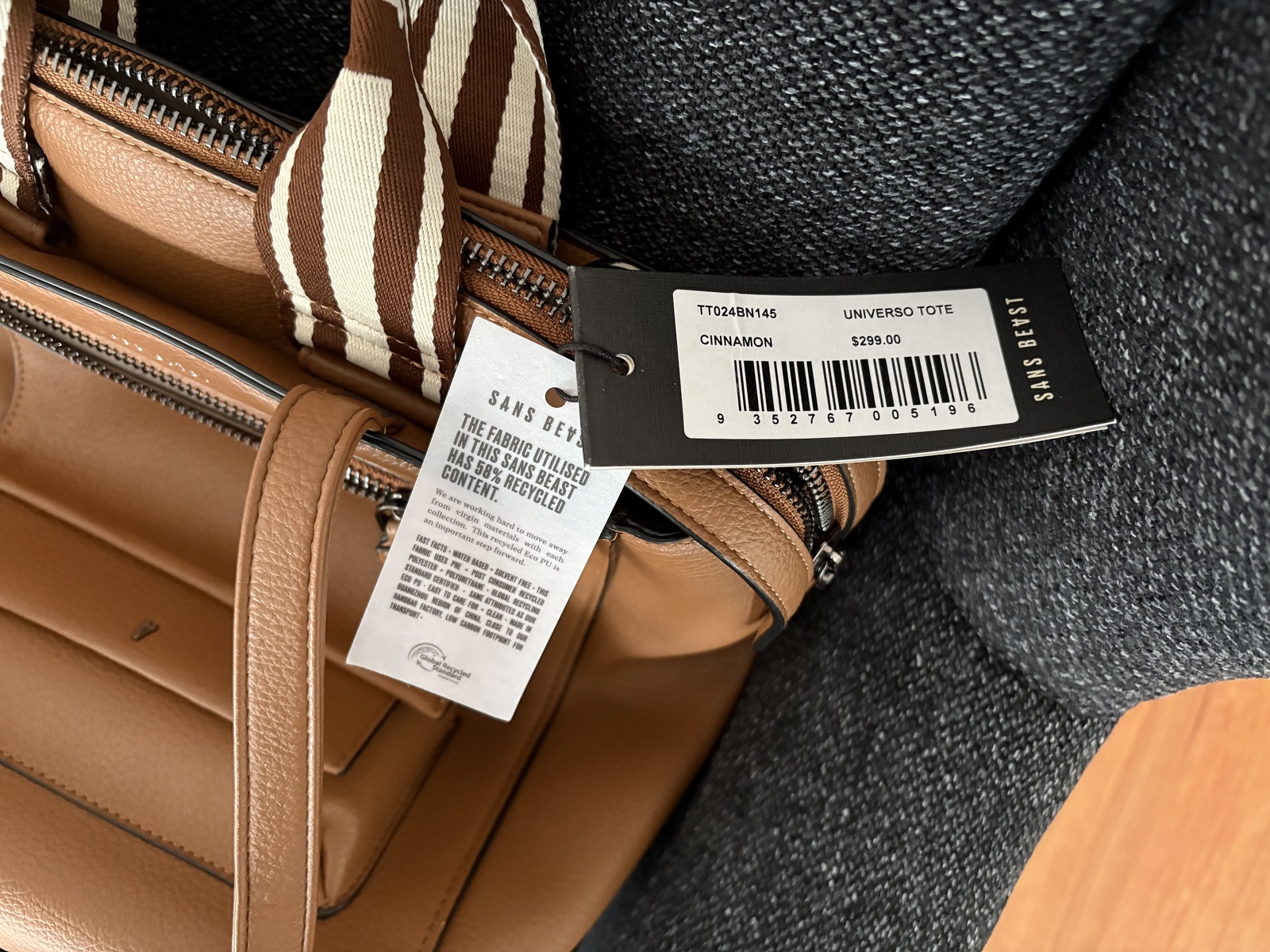 Universo Tote - Cinnamon + Gunmetal