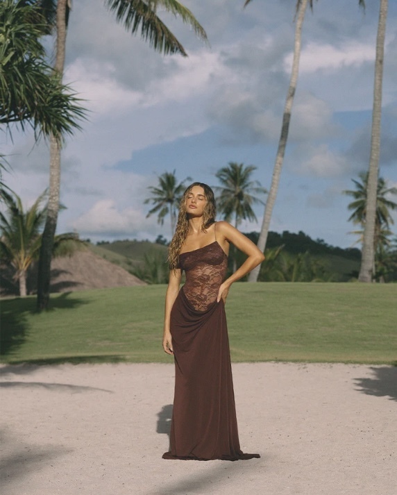 Sloane Maxi Dress in Espresso Chocolate Size 6 and 8