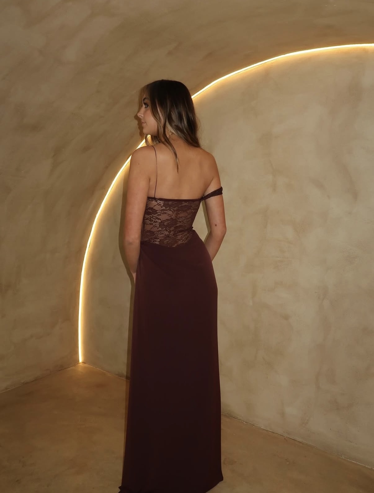Sloane Maxi Dress in Espresso Chocolate Size 6 and 8