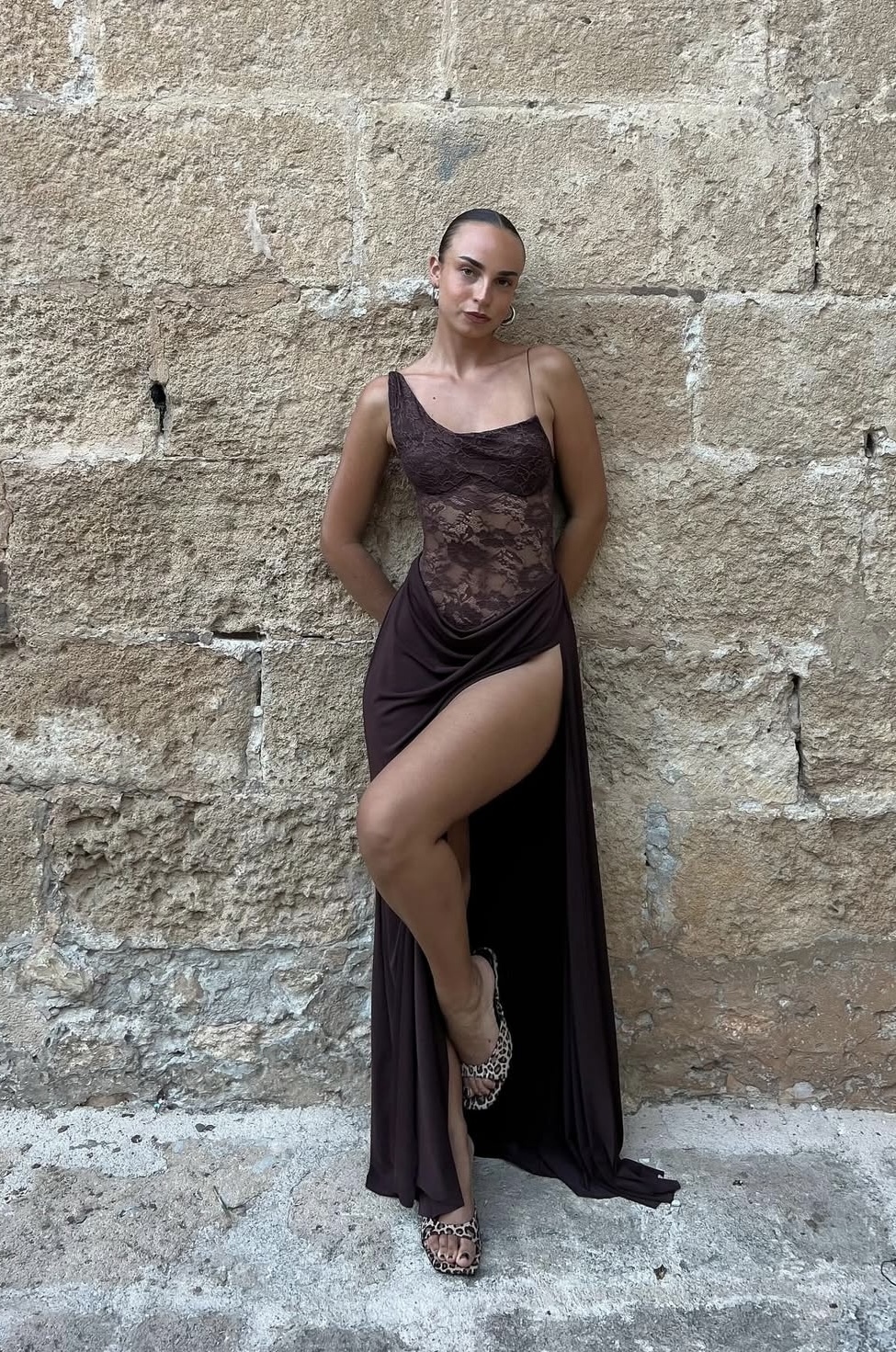 Sloane Maxi Dress in Espresso Chocolate Size 6 and 8