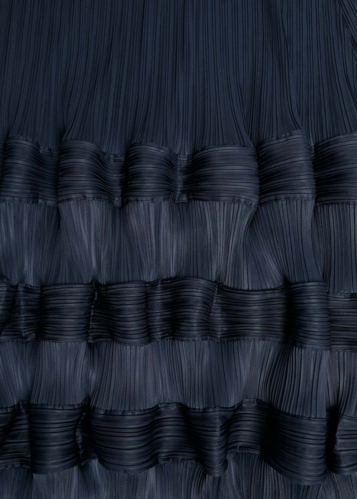W24 | SAFA PLEAT DRESS  / NAVY