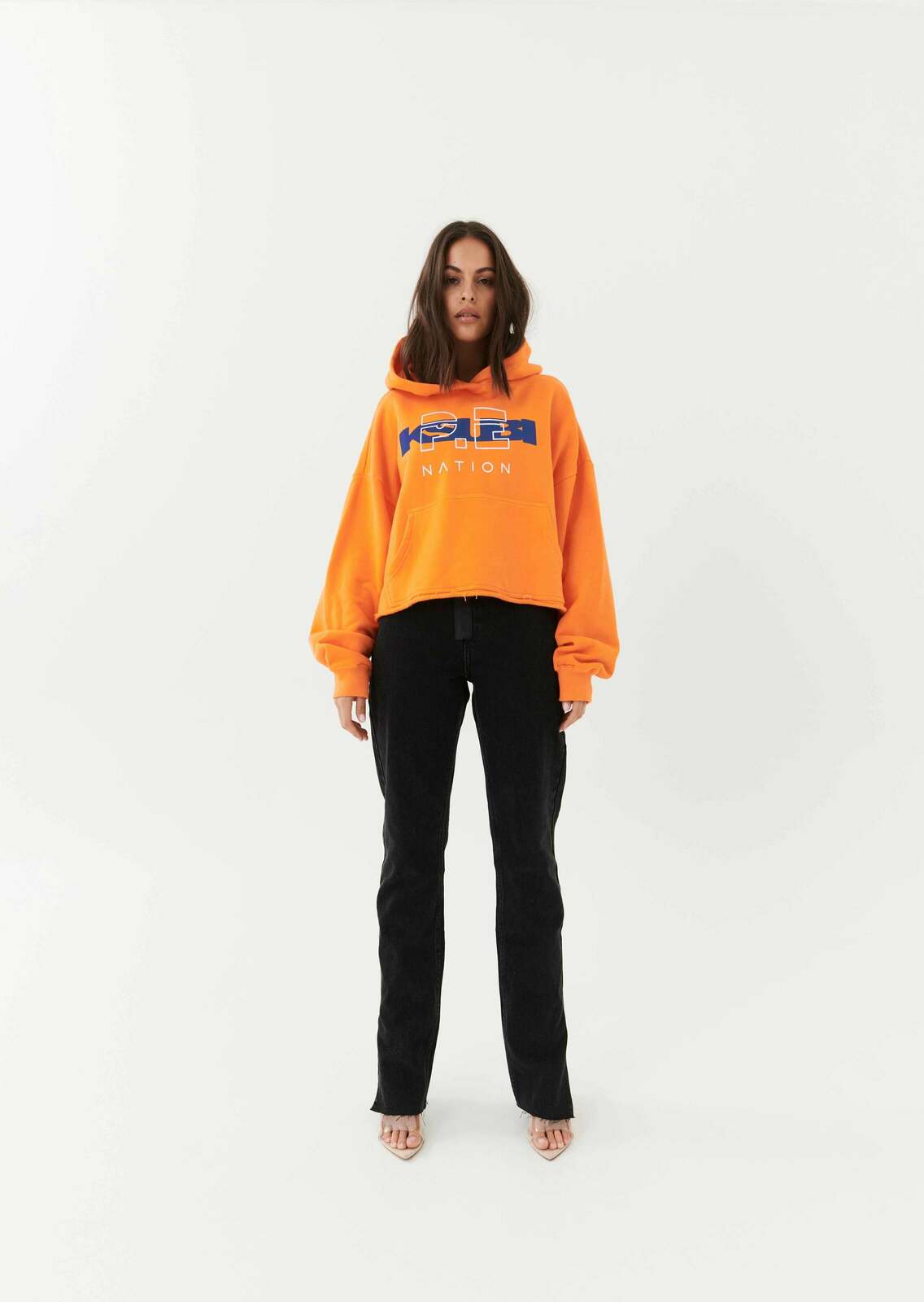 SHOCKING ORANGE HOODIE IN ORANGE