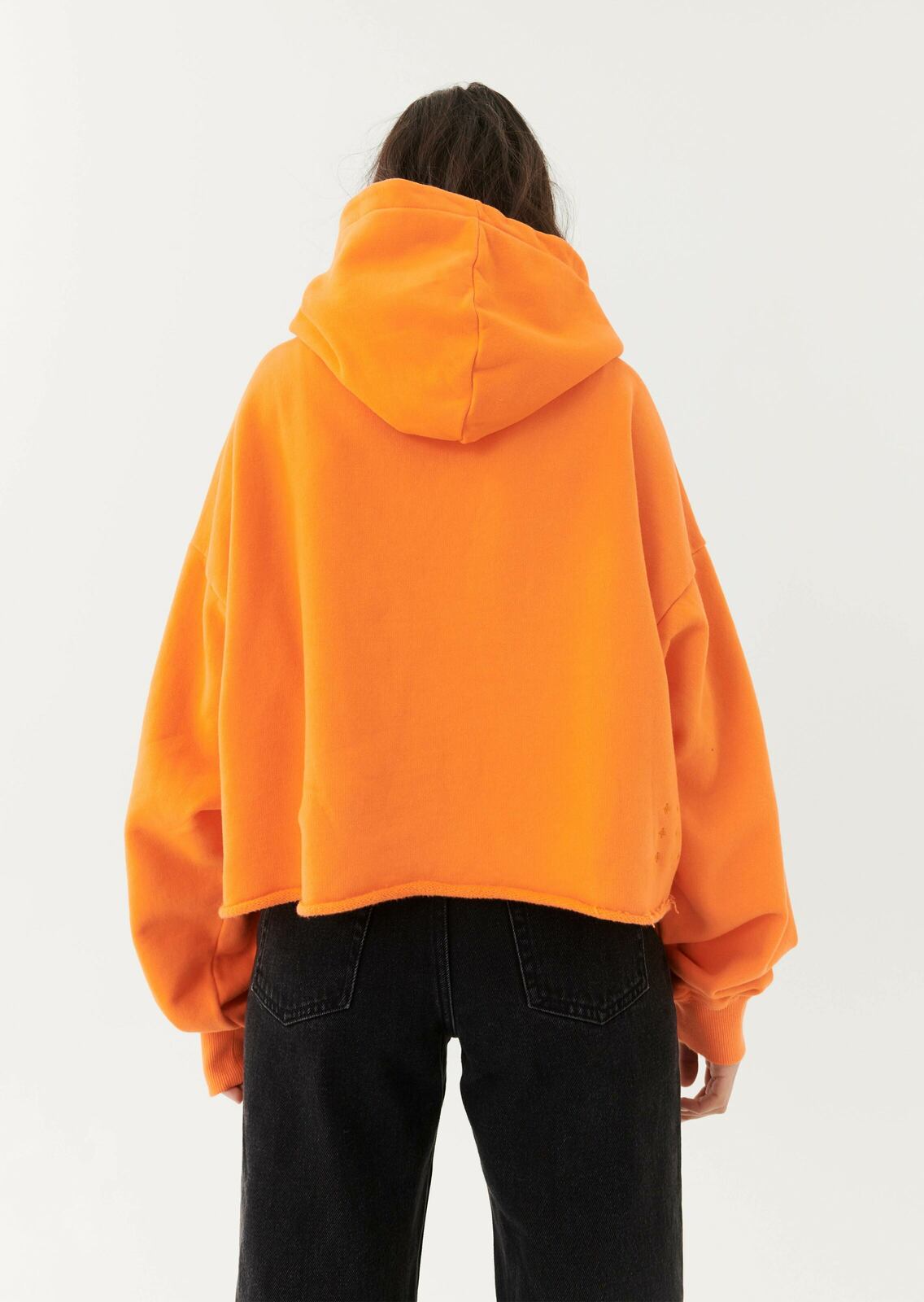 SHOCKING ORANGE HOODIE IN ORANGE