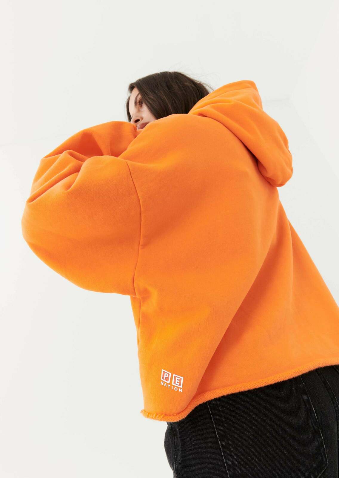 SHOCKING ORANGE HOODIE IN ORANGE