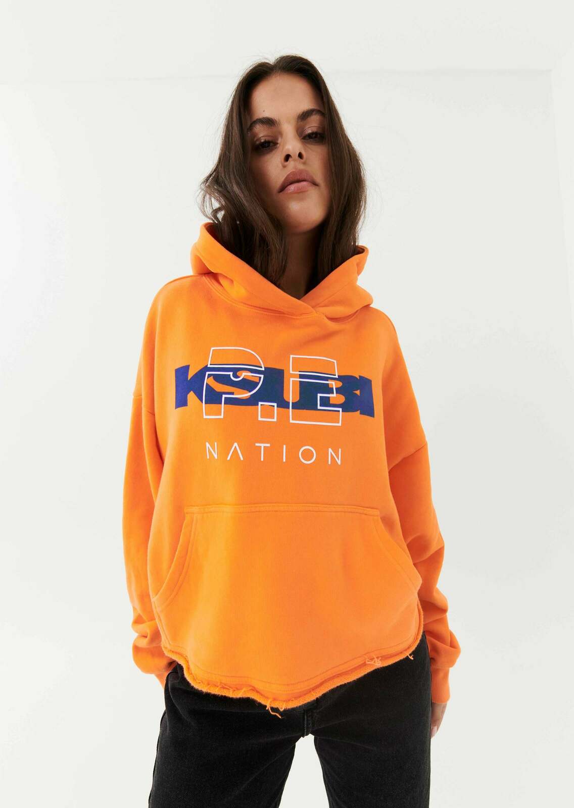 SHOCKING ORANGE HOODIE IN ORANGE