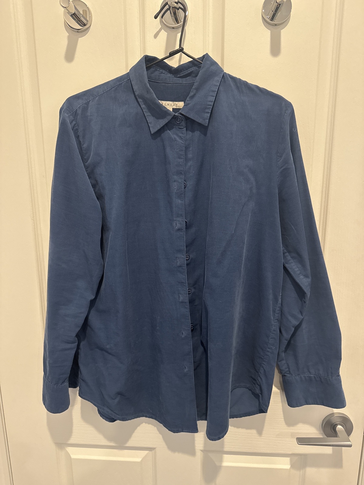 Fine Corduroy Shirt M Navy