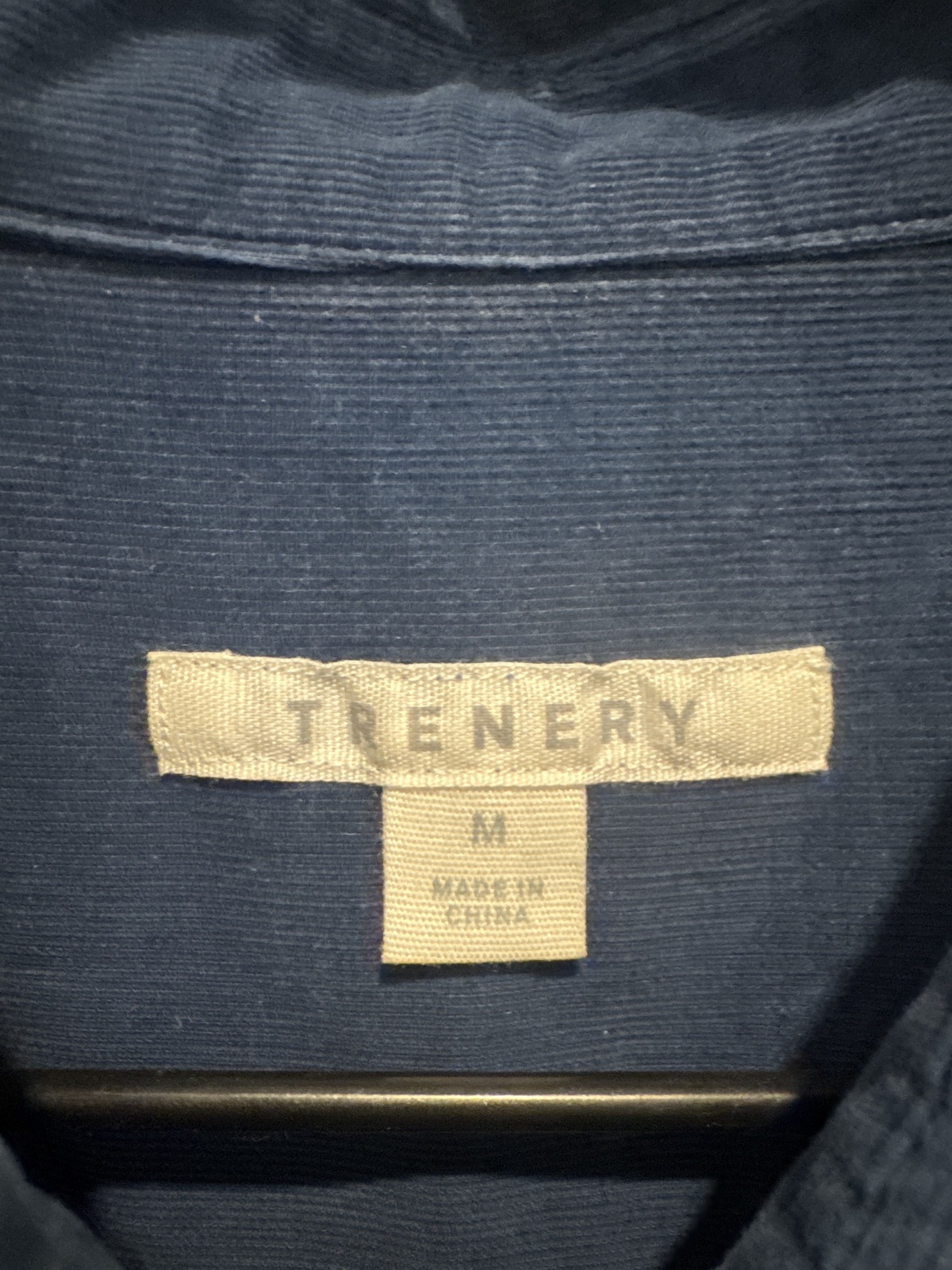 Fine Corduroy Shirt M Navy