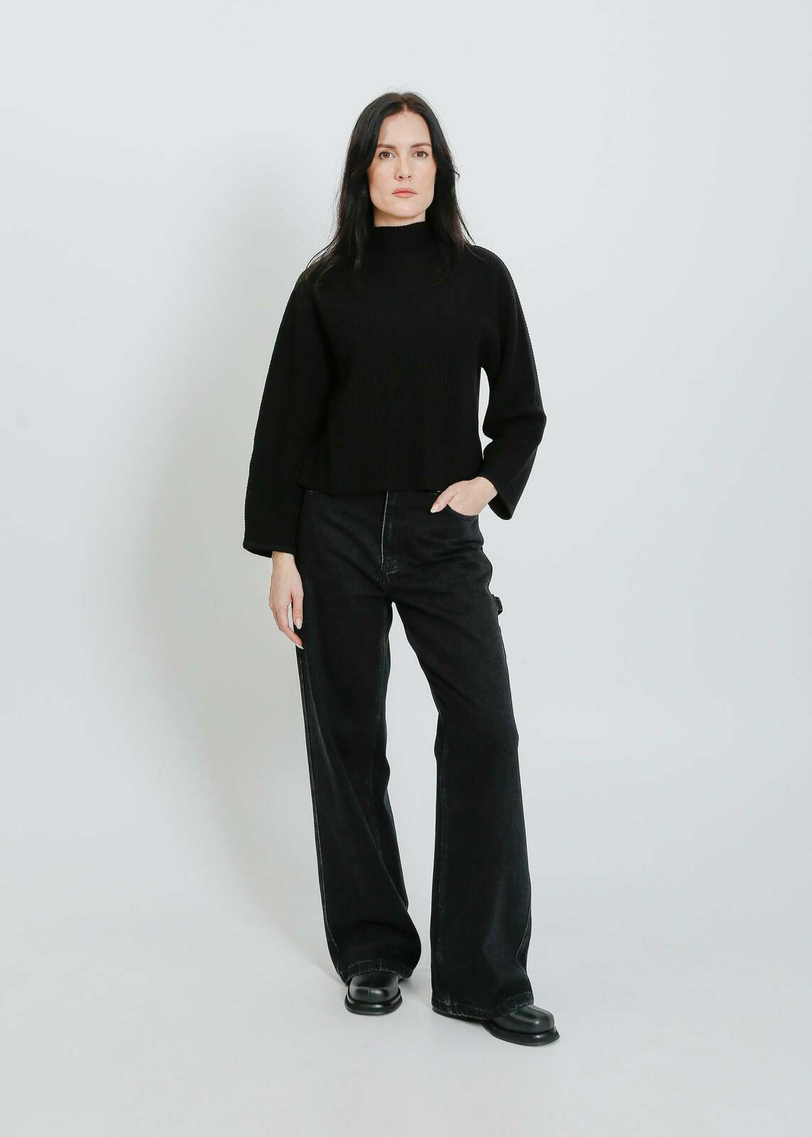 BONNIE KNIT SWEAT / BLACK