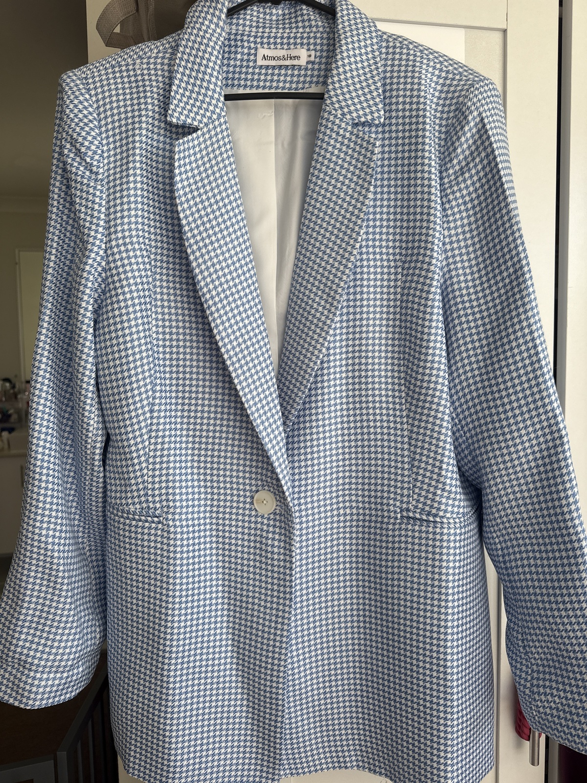 Blue check blazer 18