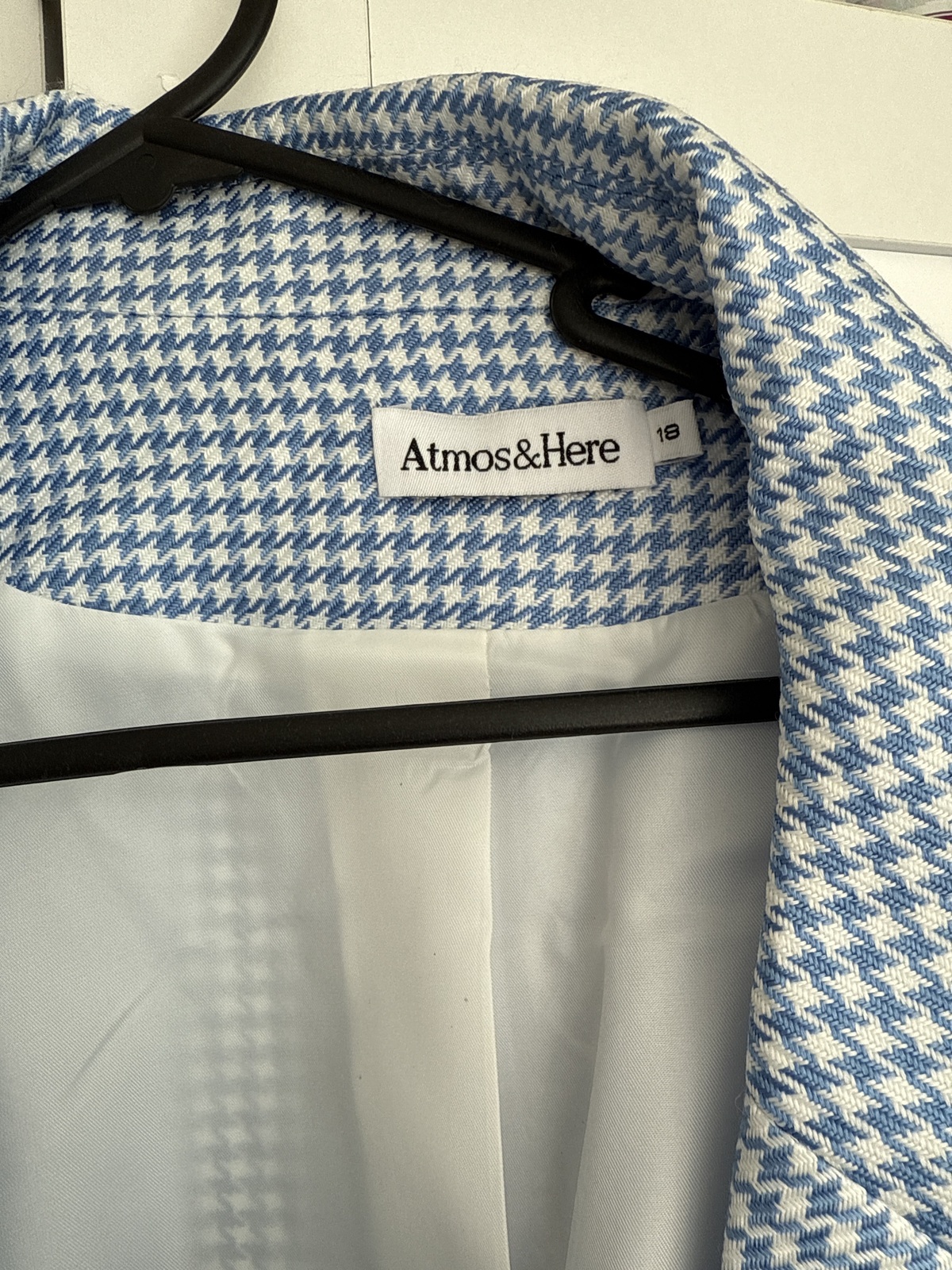 Blue check blazer 18