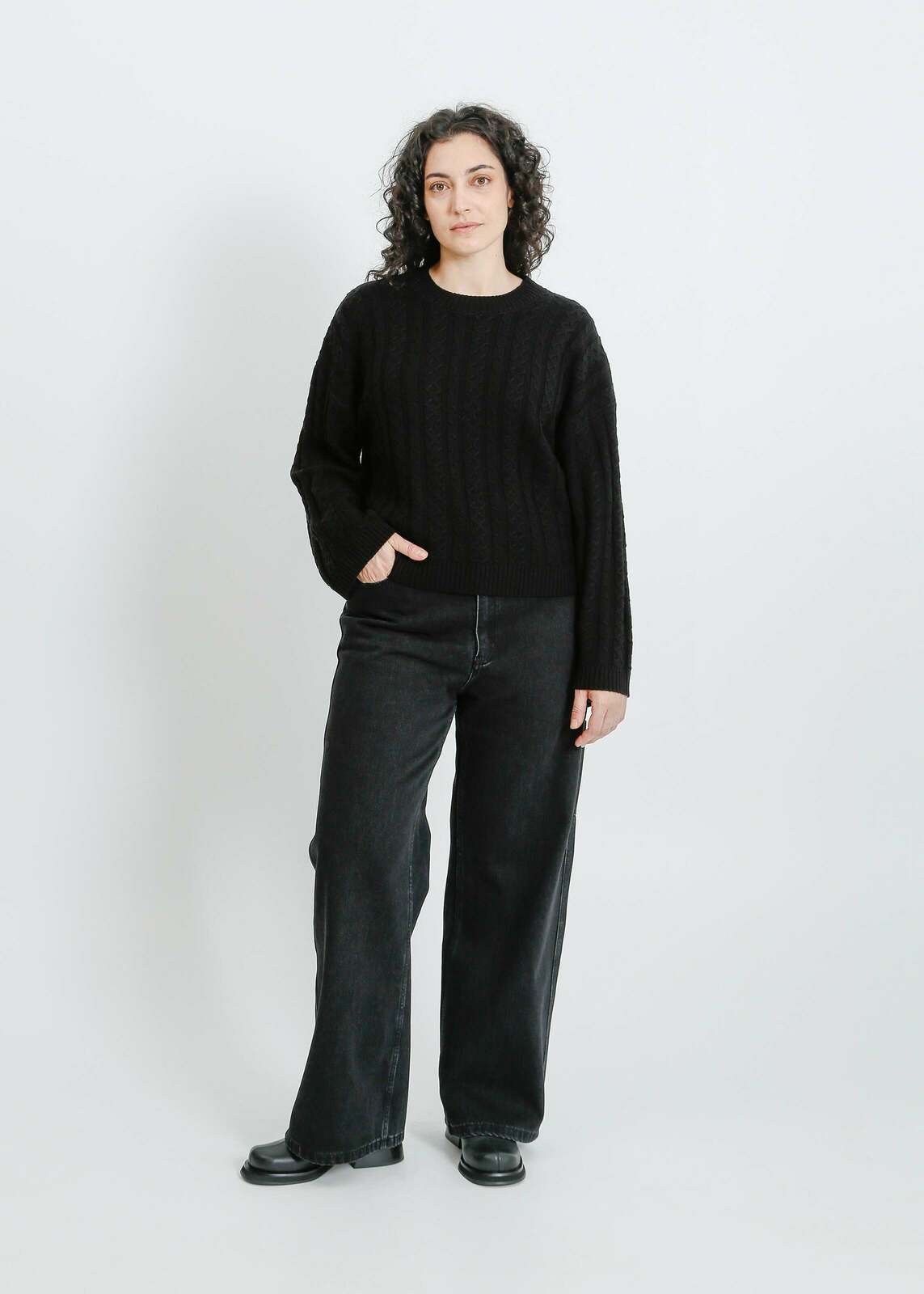 PENROSE KNIT SWEAT / BLACK