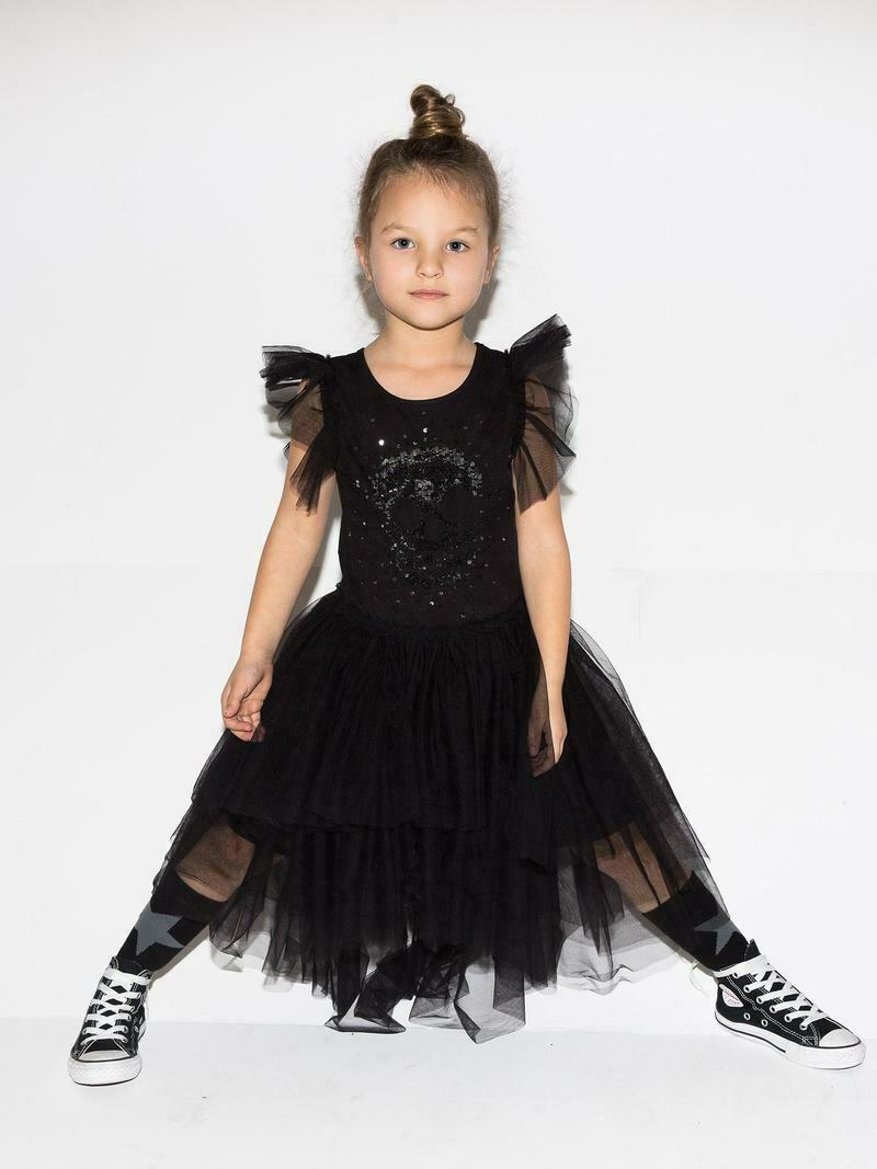 BNWT Black girls Sparkle Dress halloween Size 18-24mths RRP$353