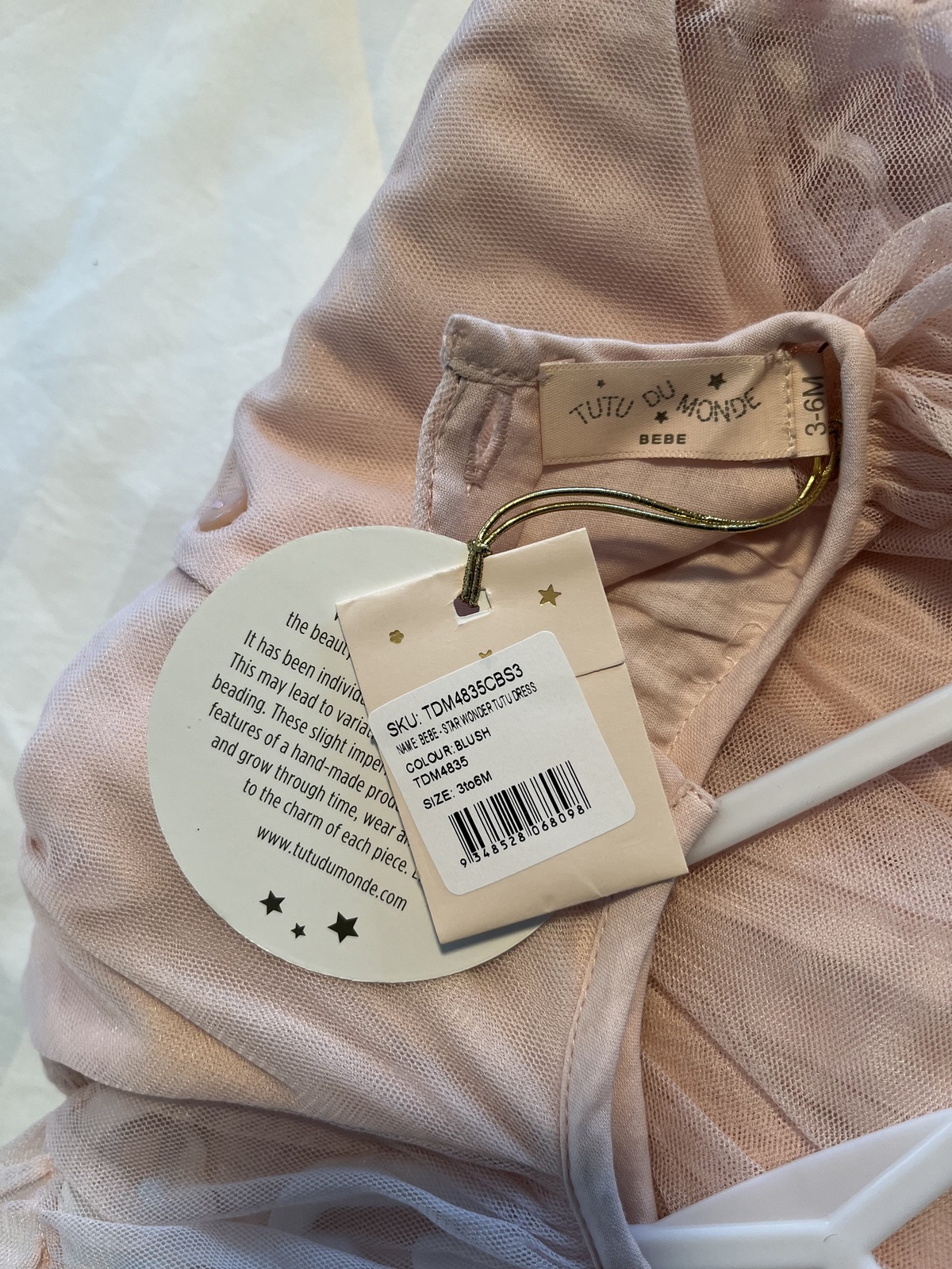 BNWT Bébé Pink Tutu Dress size 3-6 months RRP$138