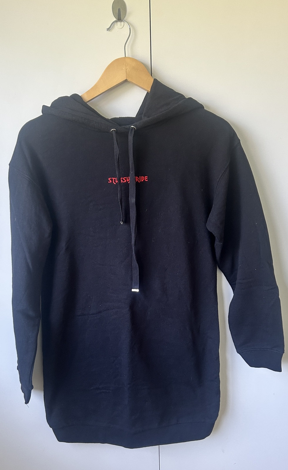 Women’s Oversized Black Stussy World Tour Hoodie