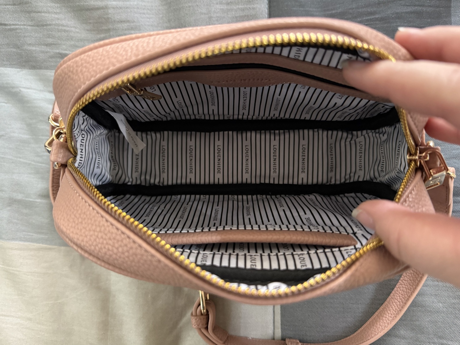 Jacinta Dusty Rose Crossbody Bag with extra shoulder strap 