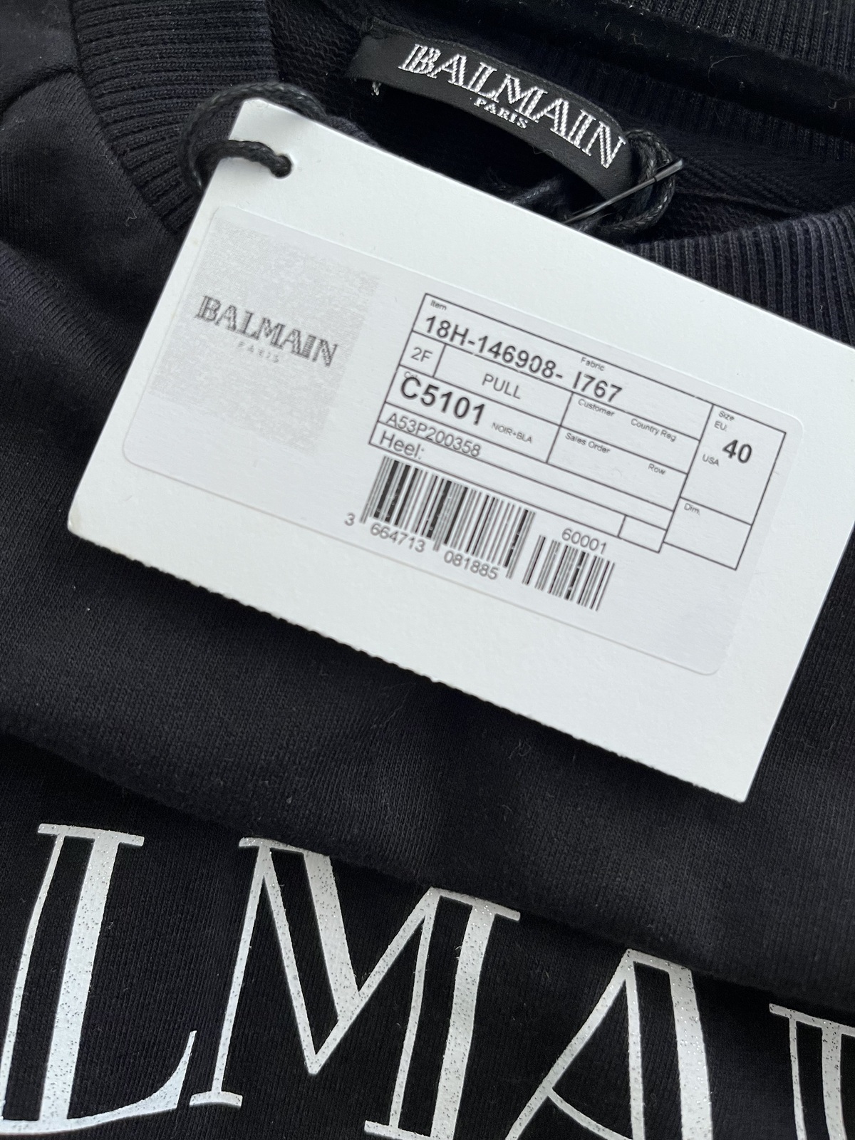 BNWT Black jumper sweatshirt SizeEU 40 RRP$695