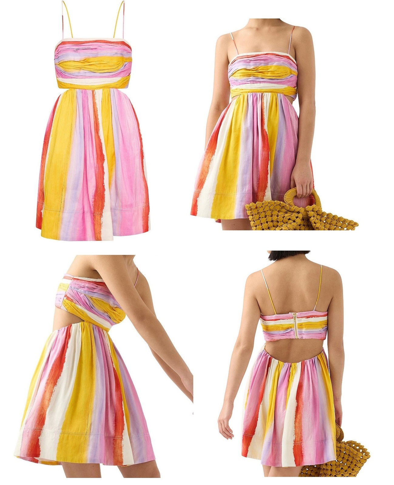 Liza Ruched Baby Doll Dress - Multi