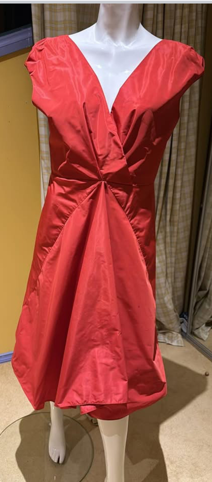 Red taffeta dress size 10-12