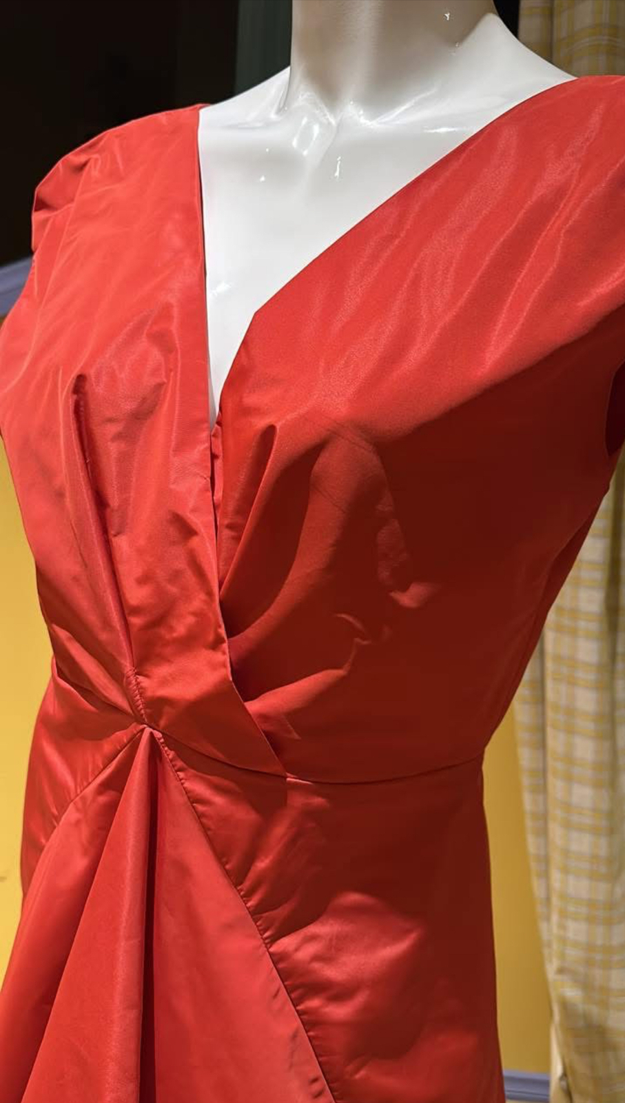 Red taffeta dress size 10-12