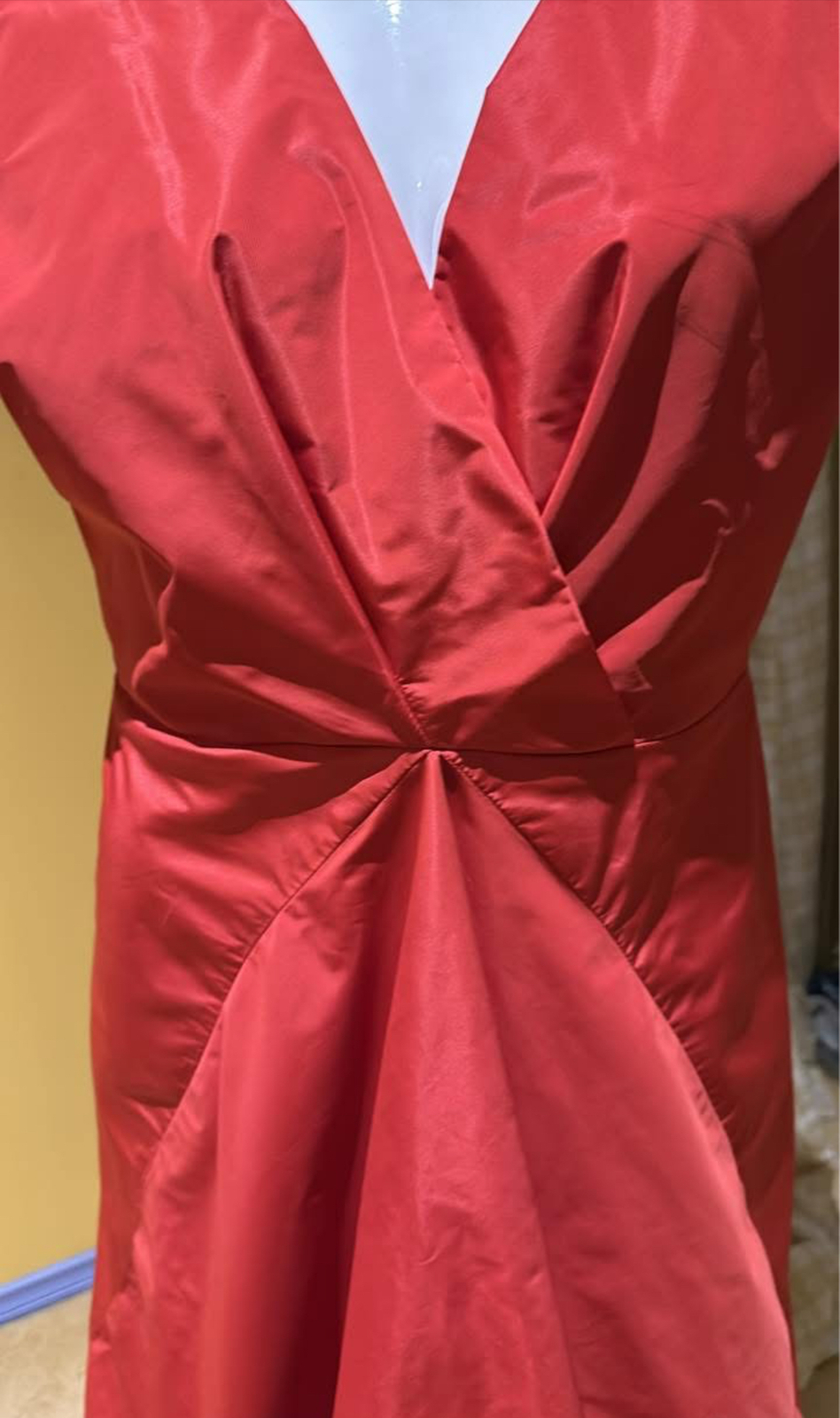 Red taffeta dress size 10-12