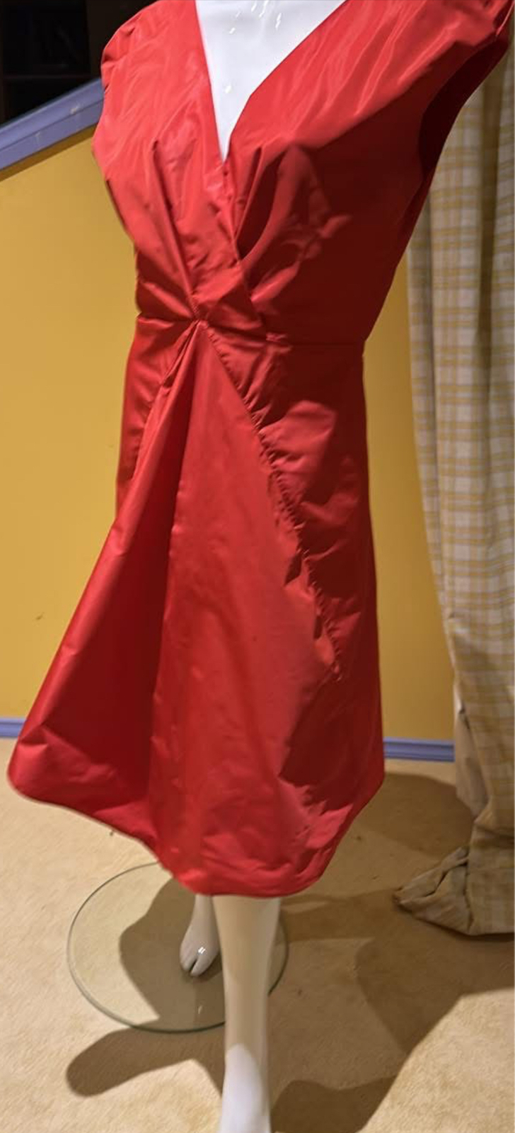 Red taffeta dress size 10-12