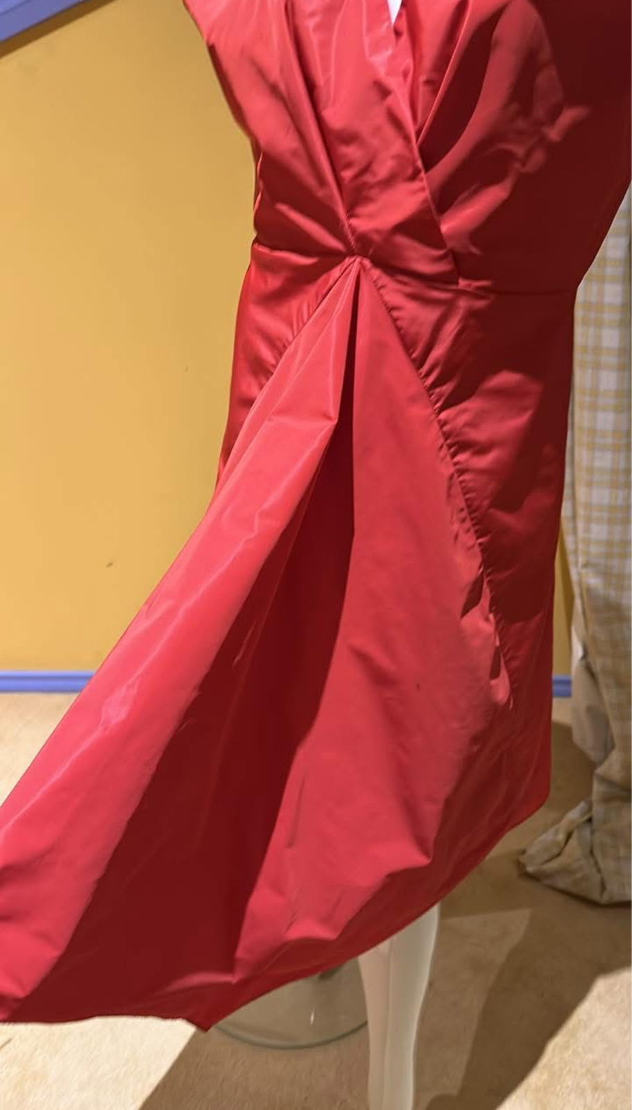 Red taffeta dress size 10-12