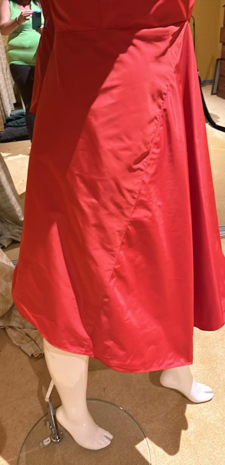 Red taffeta dress size 10-12