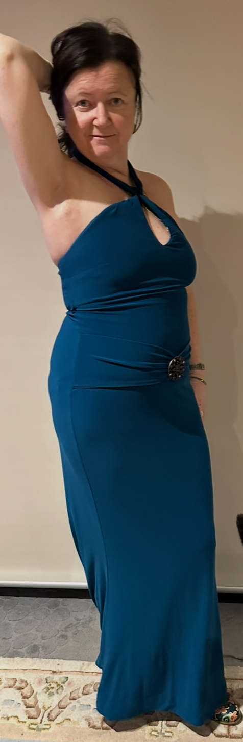 Emerald green size 12 gown Lisa Barron worn once