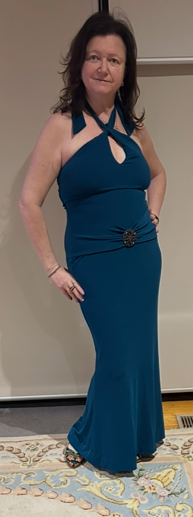 Emerald green size 12 gown Lisa Barron worn once