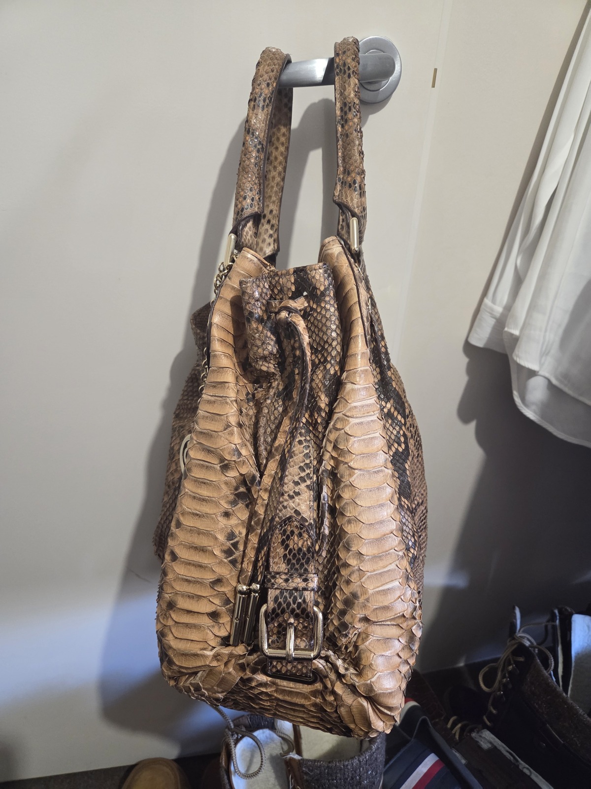 real snake skin bag