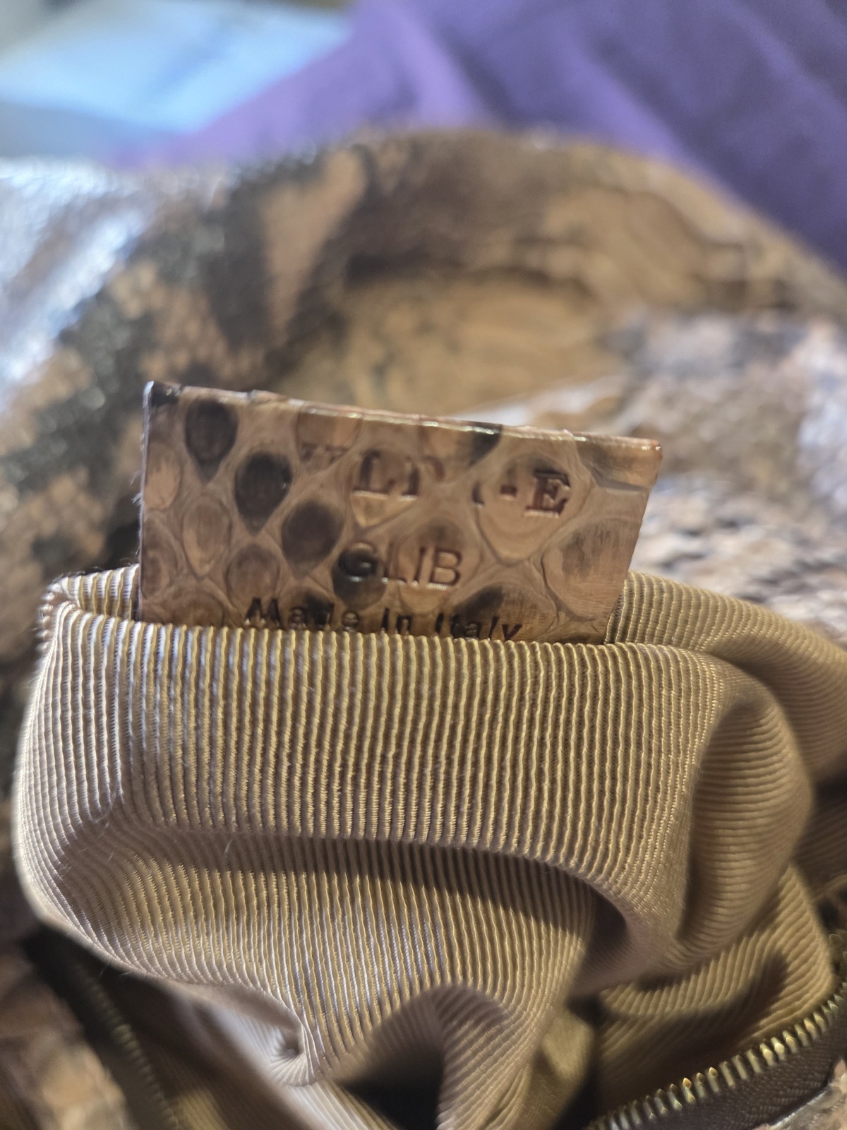 real snake skin bag