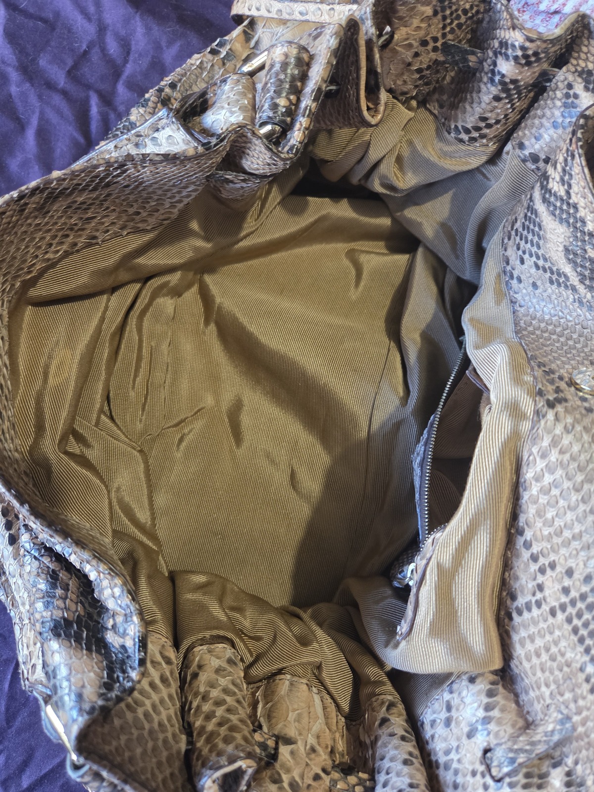 real snake skin bag