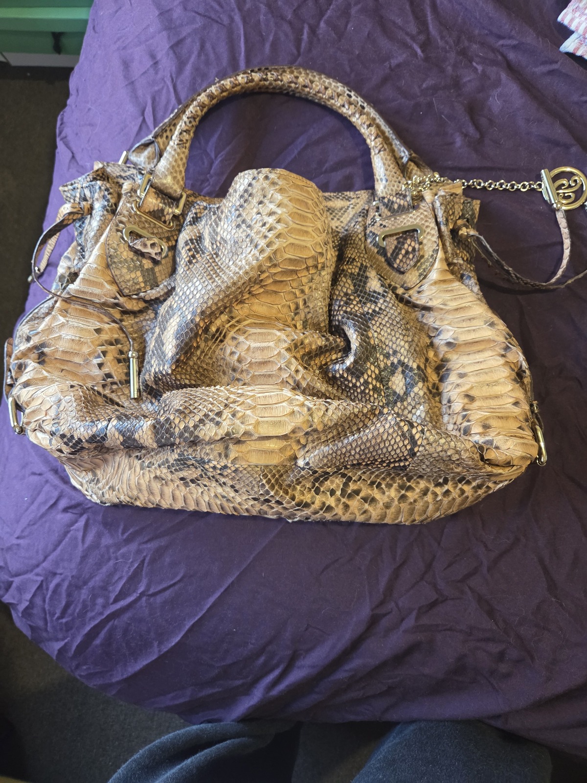 real snake skin bag
