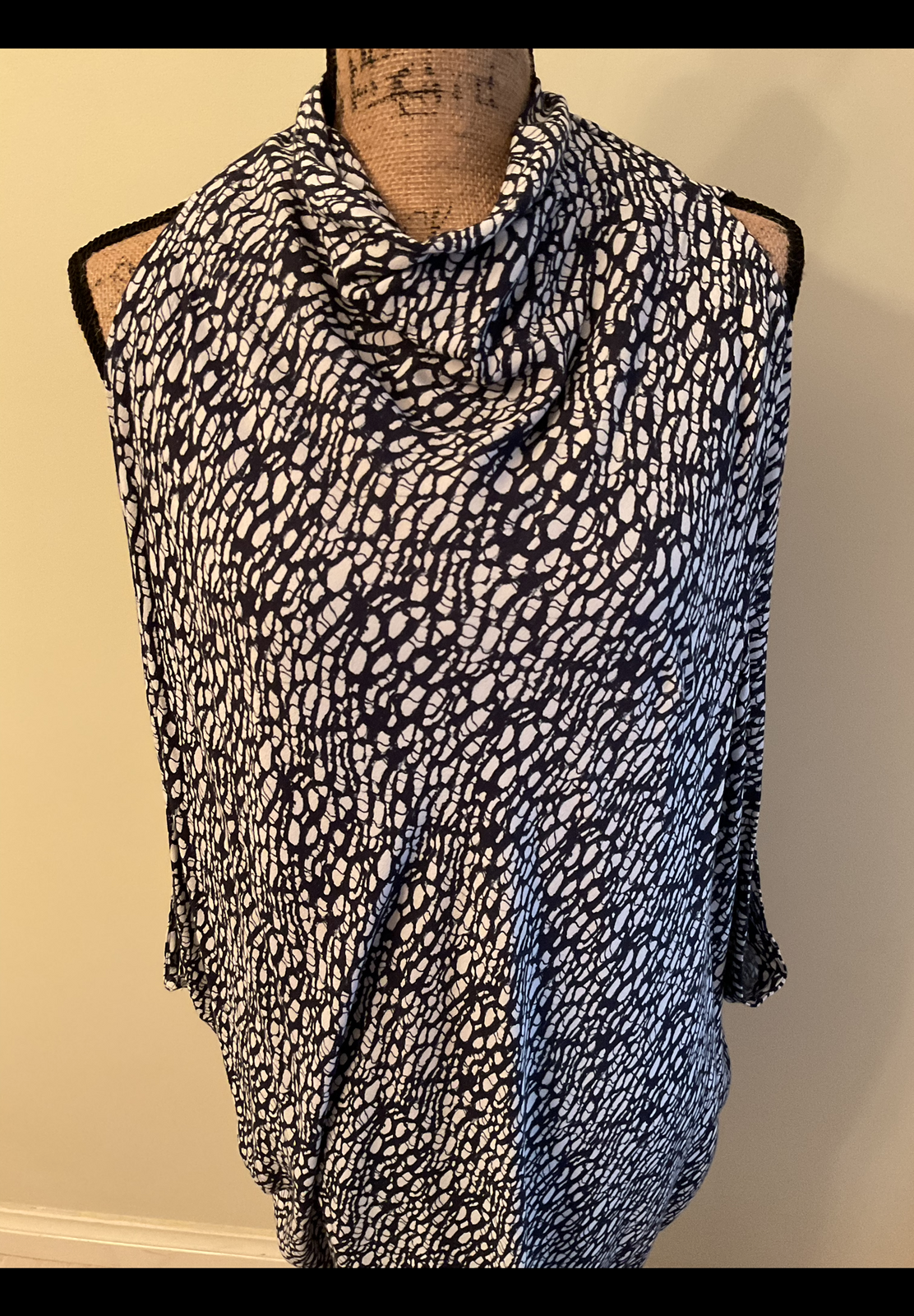 Multiprint Drape Dress