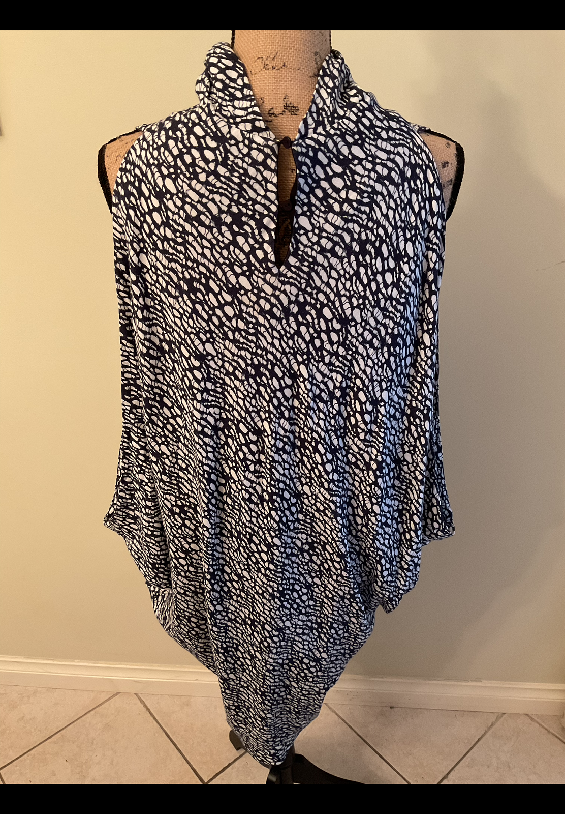 Multiprint Drape Dress
