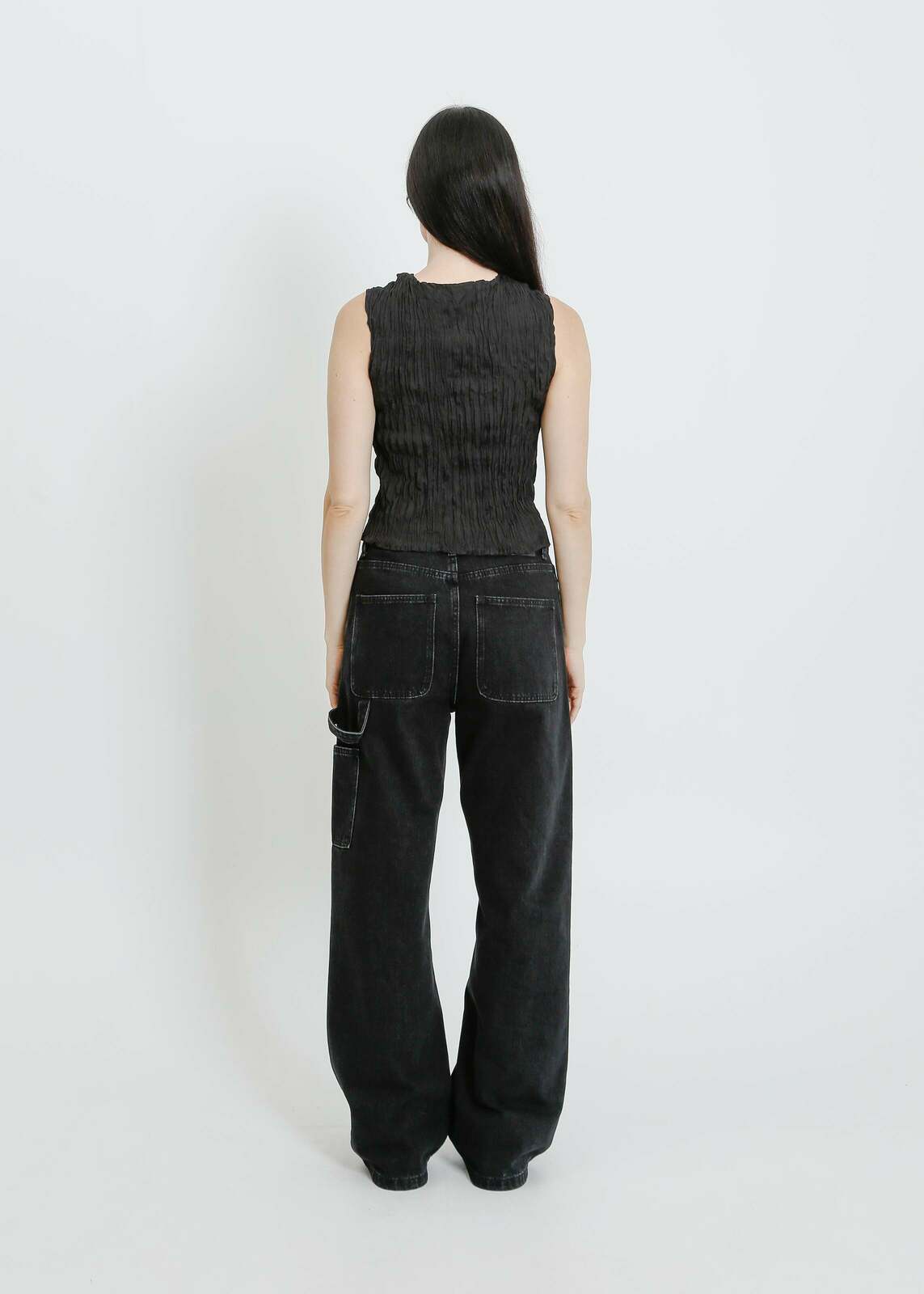 WESLEY PLEAT TANK / BLACK