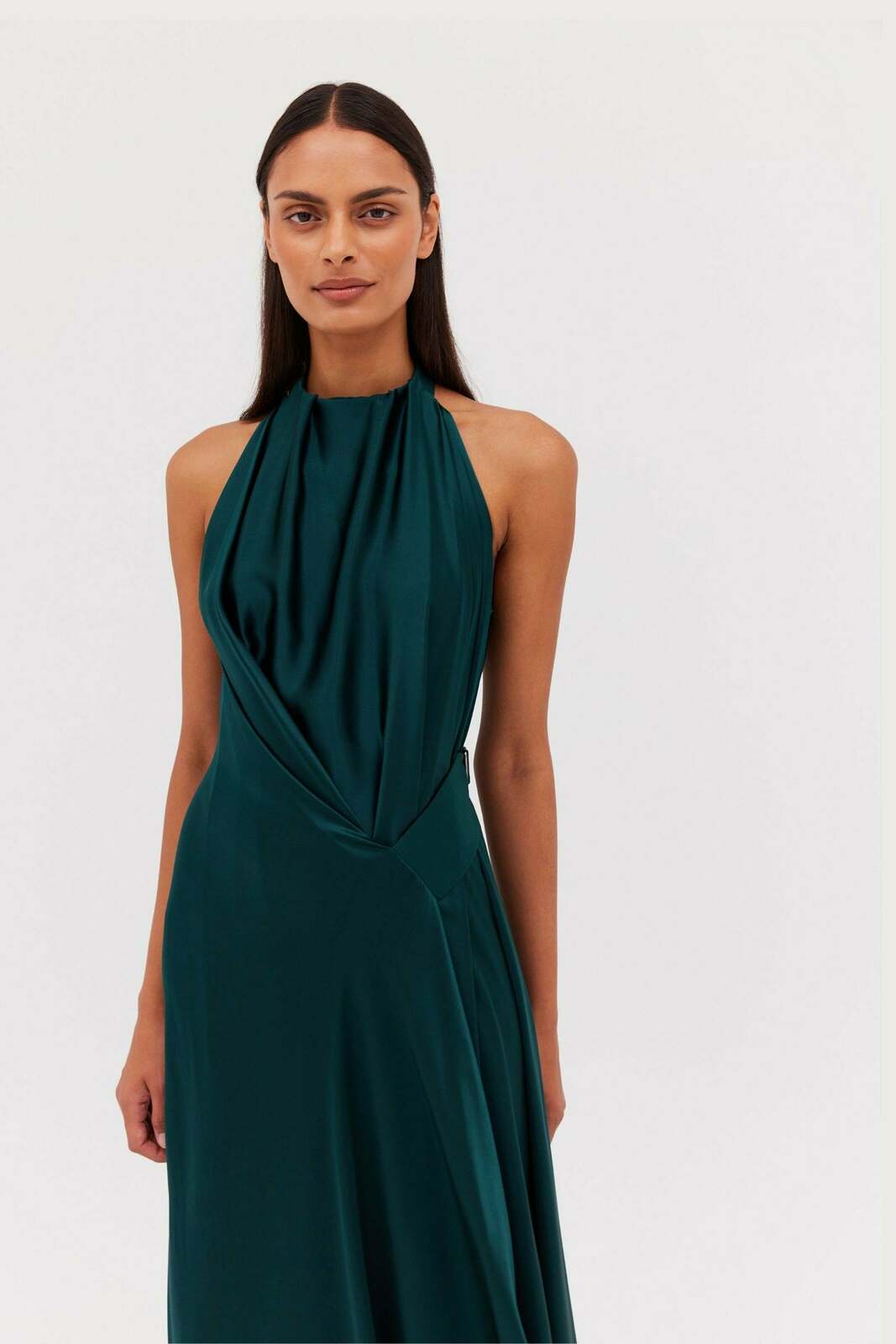 PETROL SILK ISABELLA GOWN