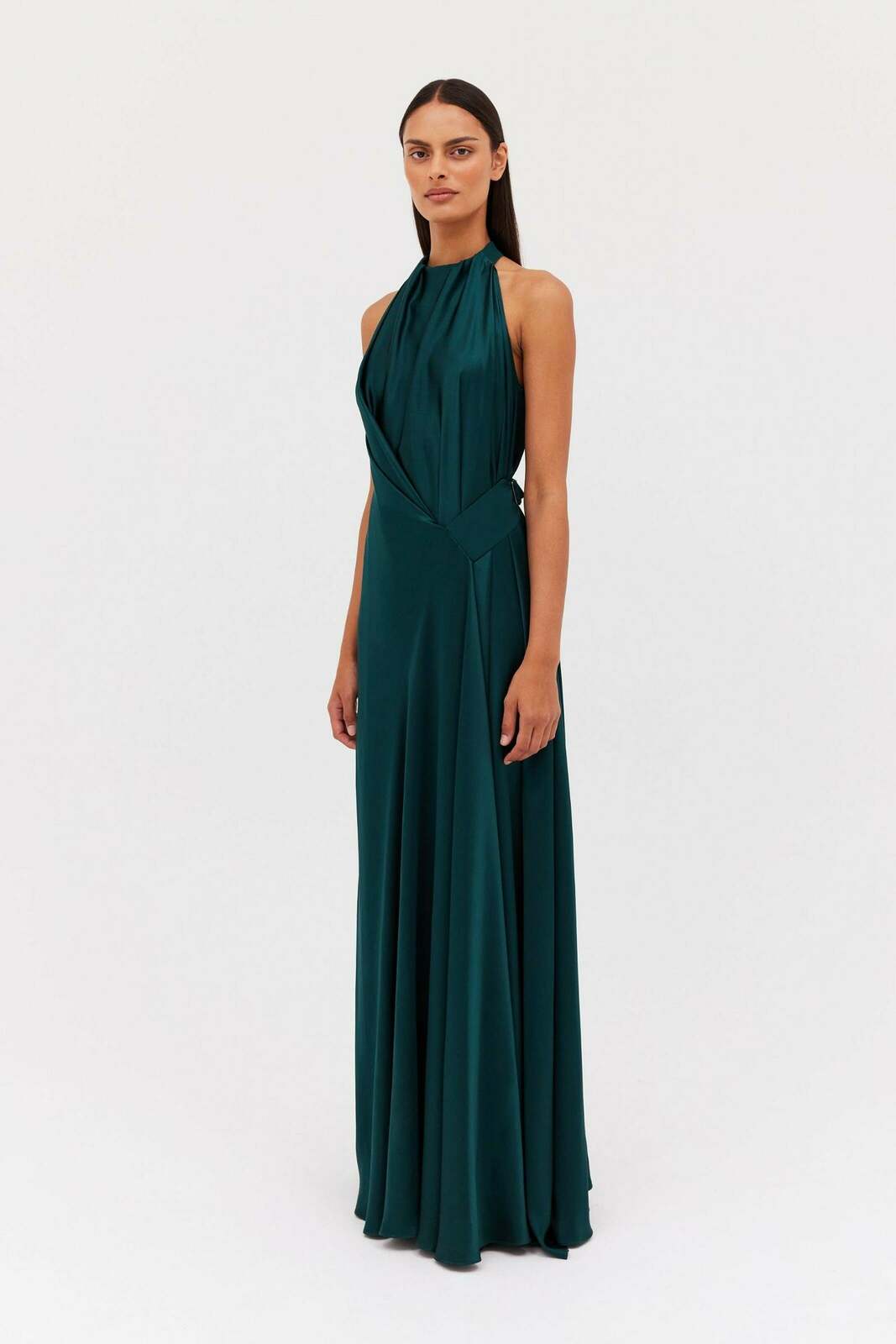 PETROL SILK ISABELLA GOWN