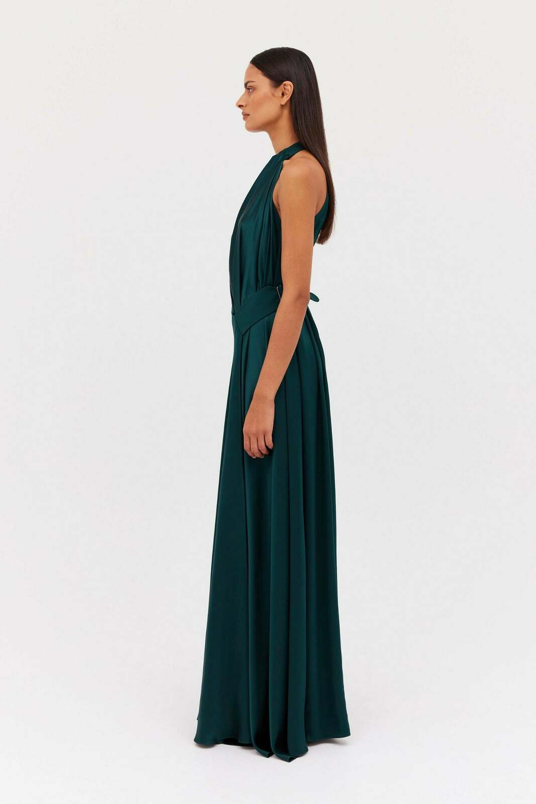 PETROL SILK ISABELLA GOWN