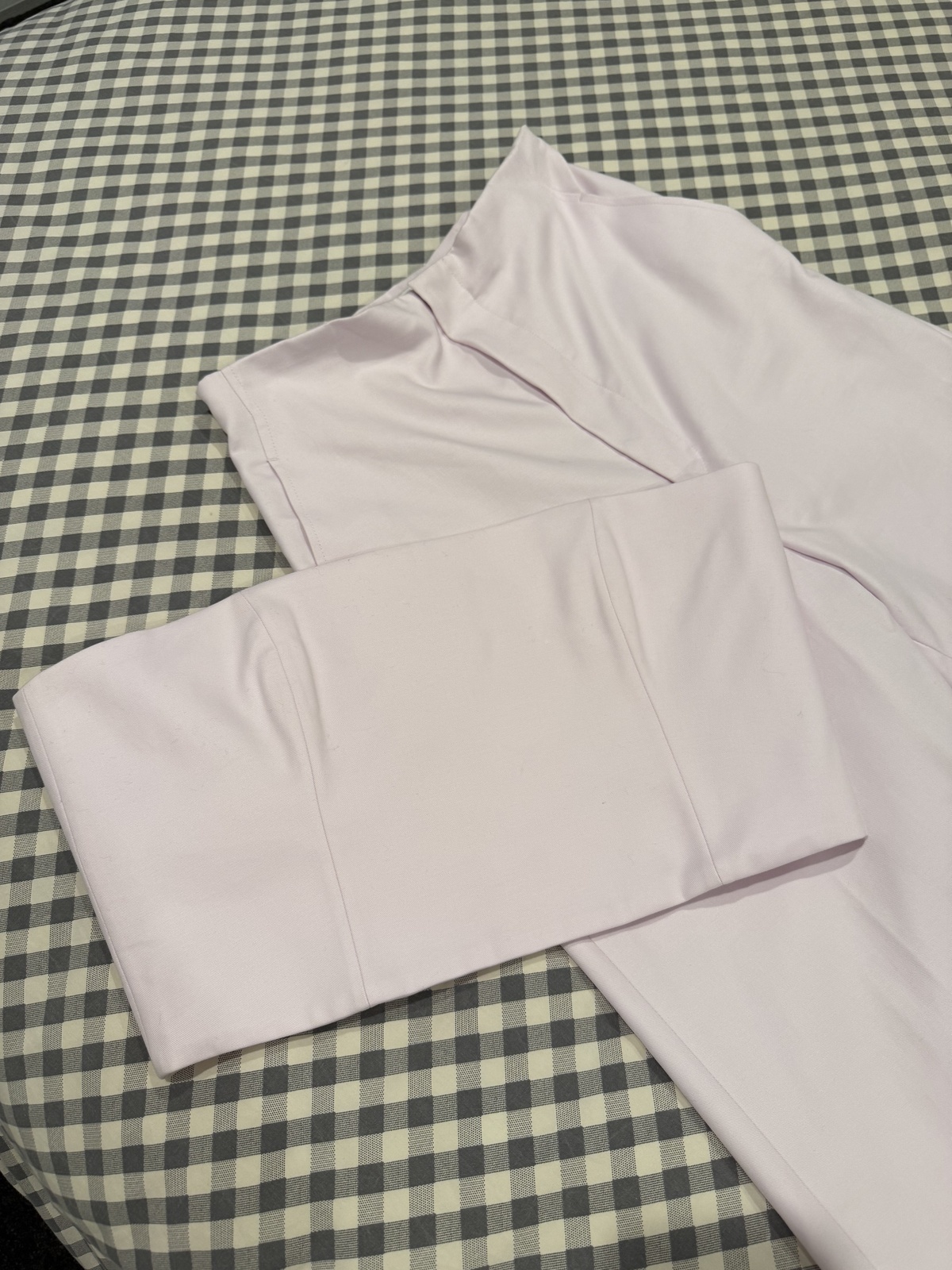 Double Cotton Trouser & Matching Strapless | Pastel Pink 