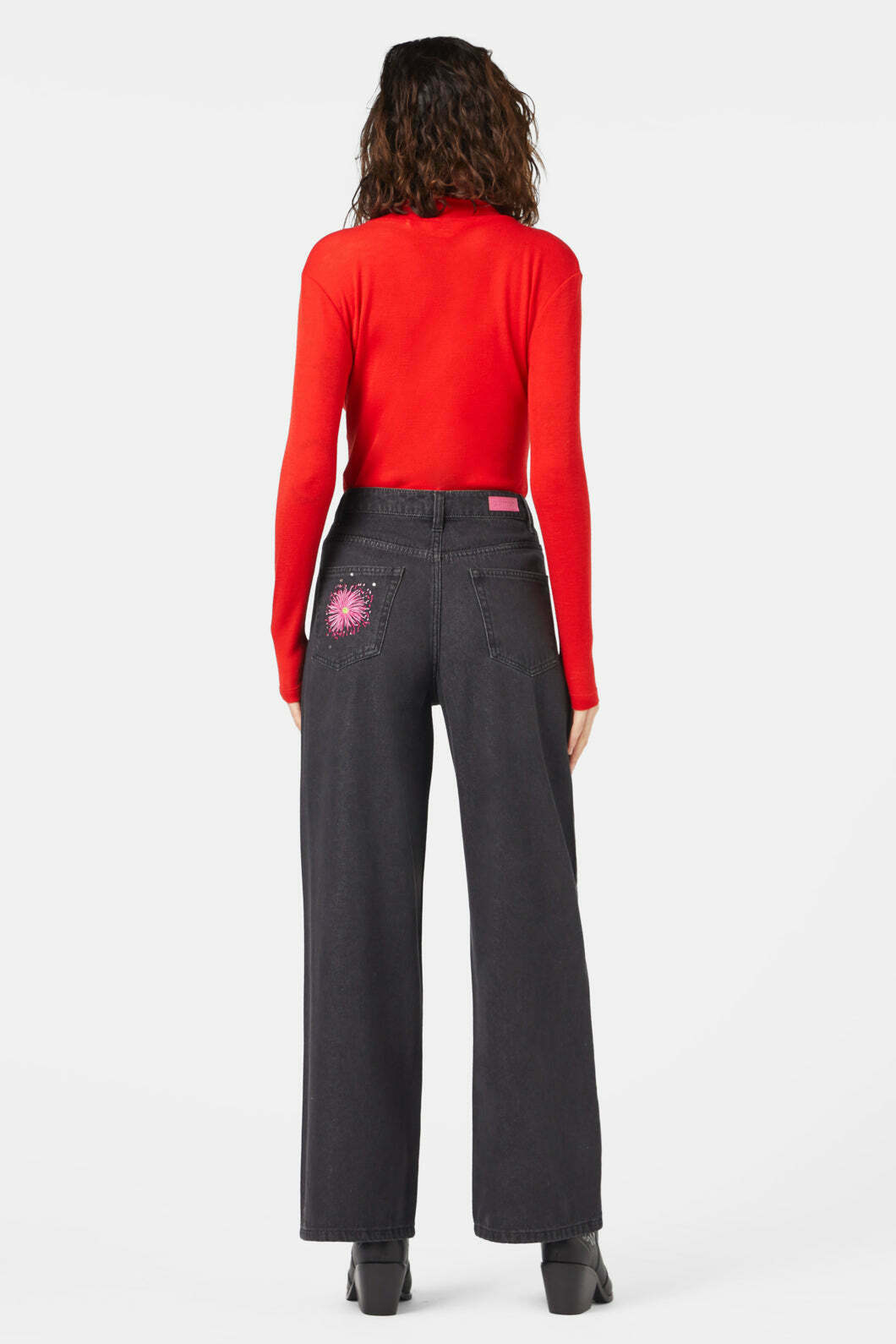 Winter Waratah Embroidered Jeans