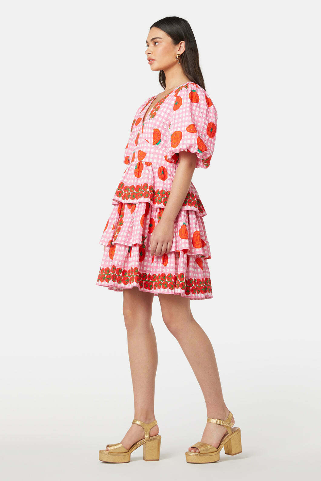 Tomato Gingham Dress